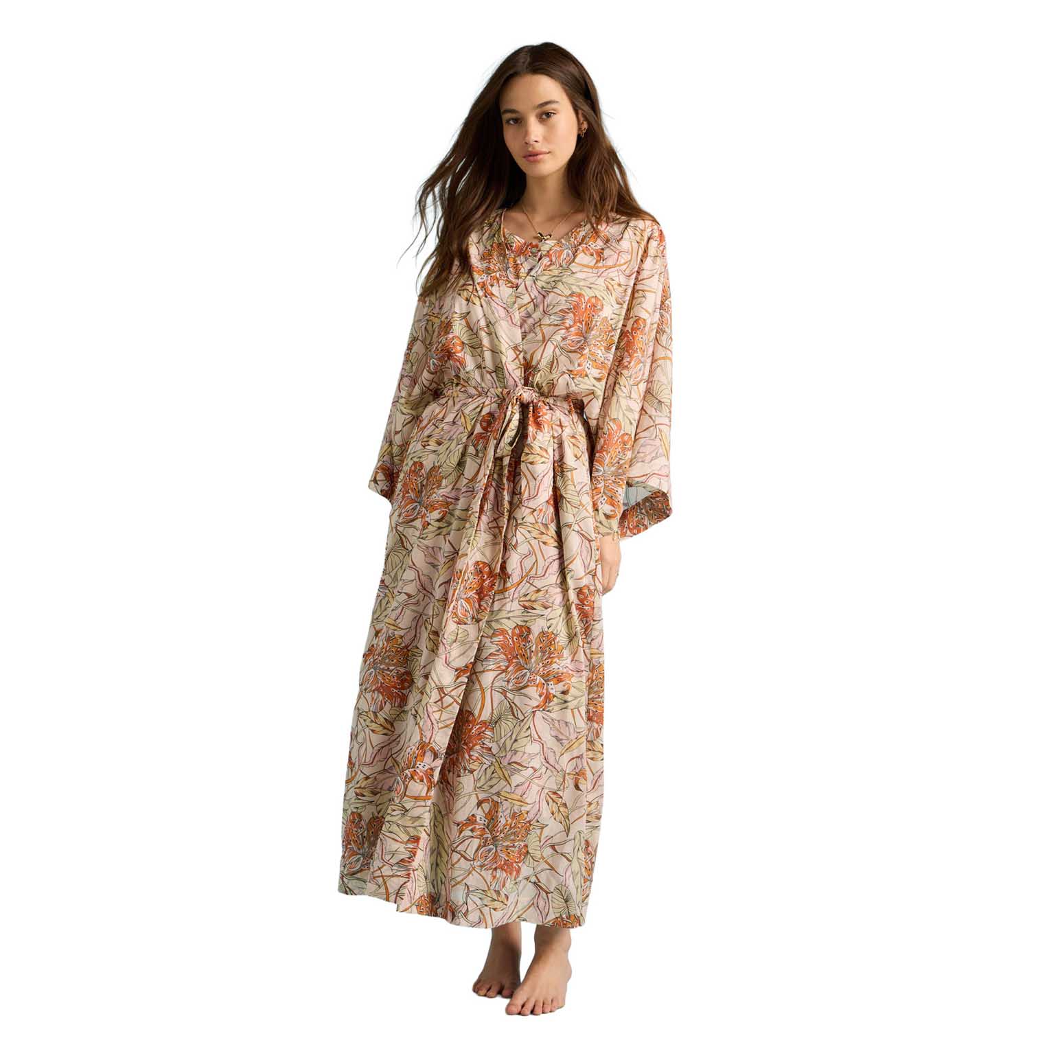 Papinelle x Karen Walker Lilies Kimono Maxi Robe